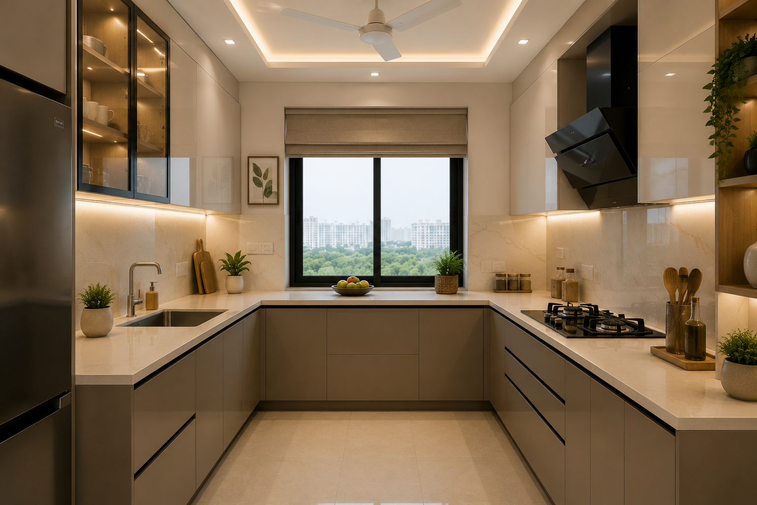 Modular kitchen design for 2BHK home in Mumbai